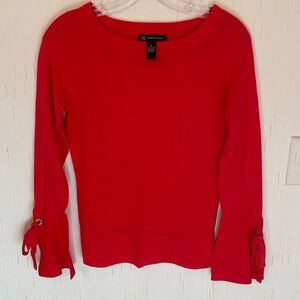 INC International Concepts Red Crew Neck Sweater